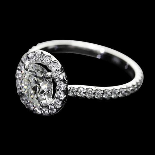 2.25 Ct. Anel de diamante com ajuste de halo joias de casamento novo - harrychadent.pt