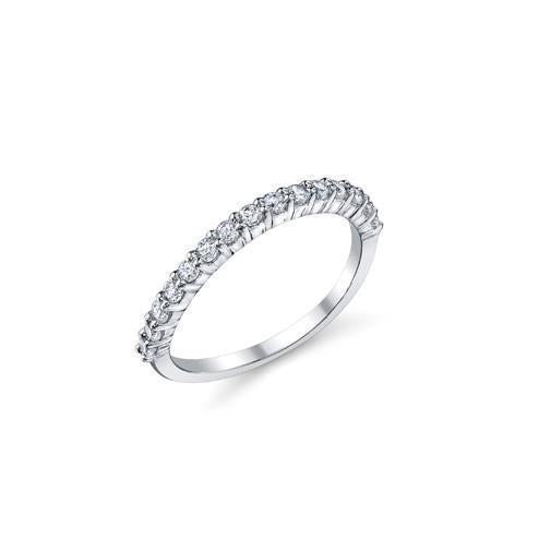 Faixa de meia eternidade de casamento de diamante com corte redondo de 2,40 ct nova - harrychadent.pt