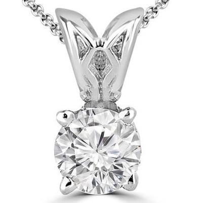 Pingente Solitário de Diamante com Corte Redondo Lindo de 2.5 Ct - harrychadent.pt