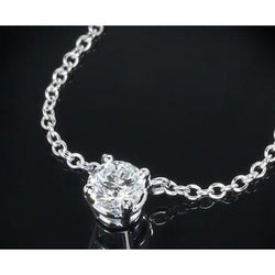 2.50 Carats Lab Grown Diamond Necklace Pendant White Gold 14K New