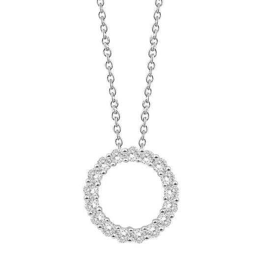 Colar de pingente feminino de diamantes de corte redondo de 2.50 quilates em ouro branco 14K - harrychadent.pt