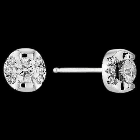 2.50 Ct. G Si1 Diamante Stud Earring Ouro Branco - harrychadent.pt