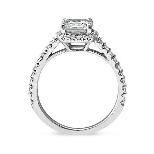 Almofada Halo Diamond de 2.75 quilates com realce em ouro branco 14K novo - harrychadent.pt