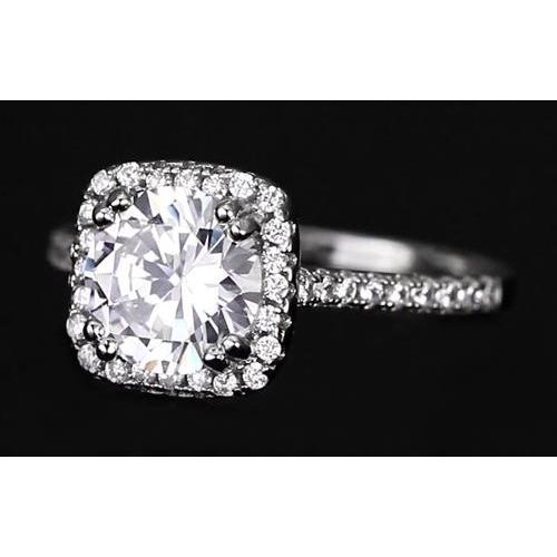 Anel de noivado Halo de diamante redondo de 2.75 quilates - harrychadent.pt