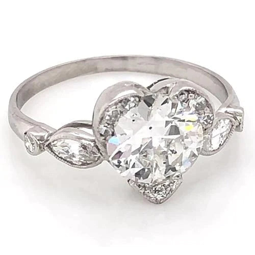 3 Quilate Coração Anel de Diamante