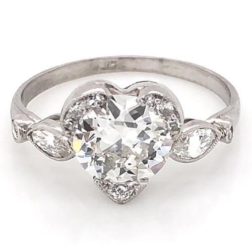 3 Quilate Coração Anel de Diamante