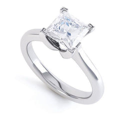 3 Carat Princess Cut Diamond Wedding Ring White Gold