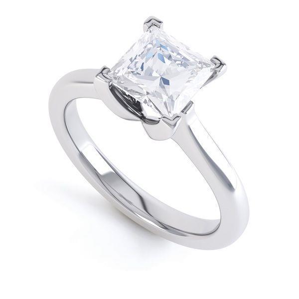 3 quilates princesa corte diamante anel de casamento ouro branco - harrychadent.pt