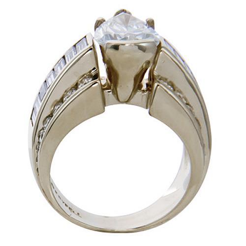 Anel de casamento de diamante com corte de pêra de 3 quilates e joias finas de ouro branco - harrychadent.pt
