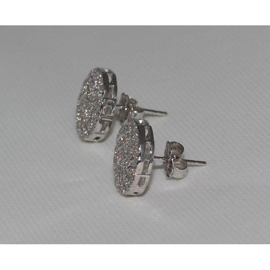 3 Ct. Brincos de diamantes redondos em ouro branco - harrychadent.pt