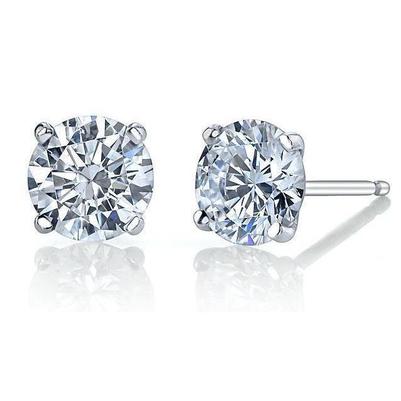 3.00 quilates Diamonds Studs Brincos 14K em ouro branco novo - harrychadent.pt