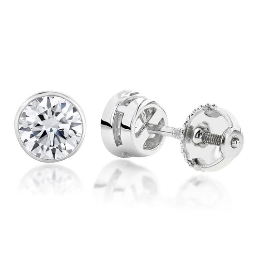 3.00 quilates Diamonds Studs Brincos Ouro Branco 14K - harrychadent.pt