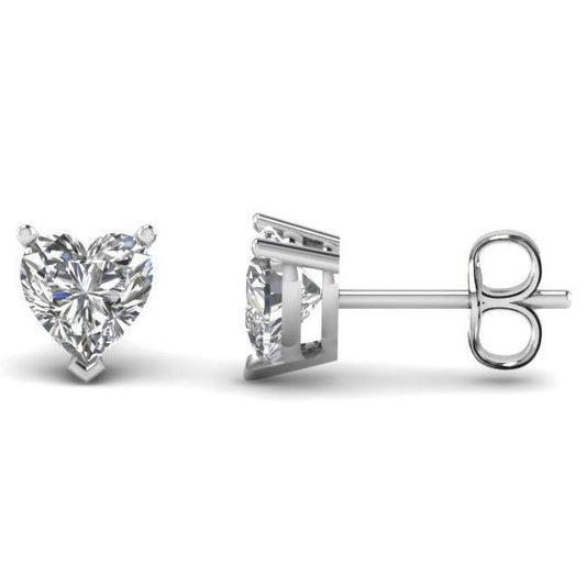 3.00 quilates Diamonds Studs Heart Cut Brincos - harrychadent.pt