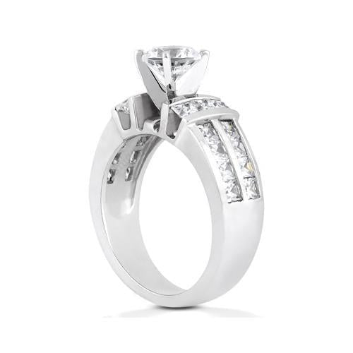 Anel de aniversário de diamante de 3,01 quilates em ouro branco 14K - harrychadent.pt