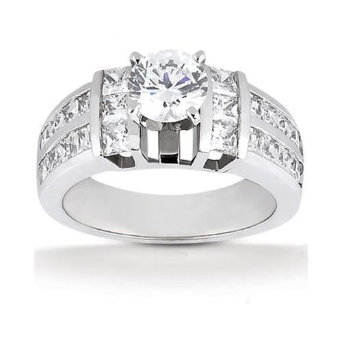 Anel de aniversário de diamante de 3,01 quilates em ouro branco 14K - harrychadent.pt
