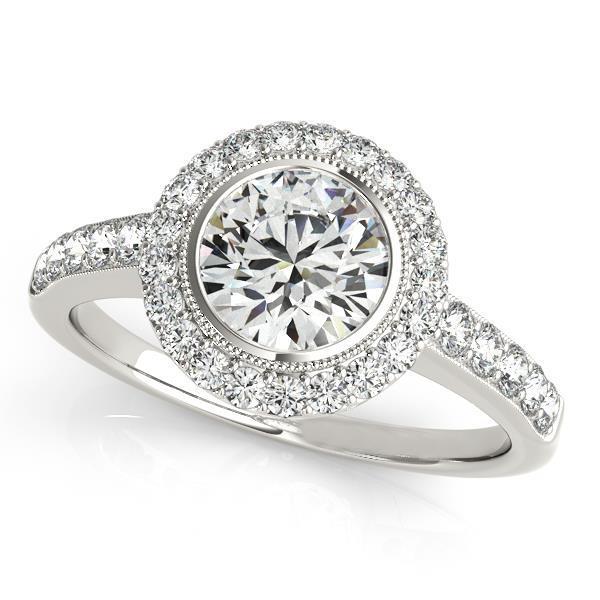3.10 quilates diamante anel halo branco ouro 14K - harrychadent.pt