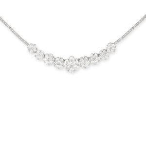 Colar feminino 3,50 ct corte redondo pequenos diamantes ouro branco 14K - harrychadent.pt