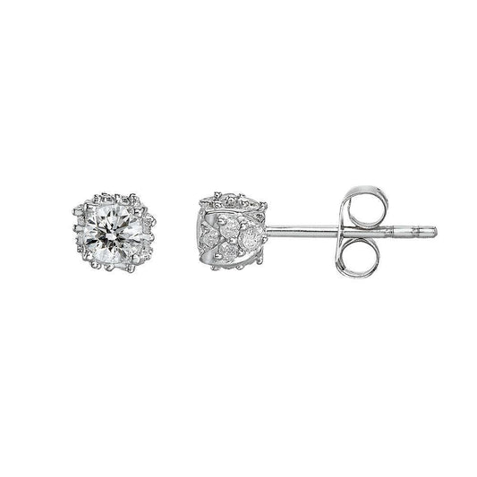 Brincos Lady Studs de diamantes redondos brilhantes com lapidação brilhante de 3.60 ct - harrychadent.pt