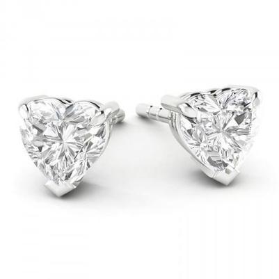 Brincos de diamante com corte de coração de 4 quilates - harrychadent.pt