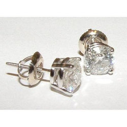 4 Ct G S1 Diamonds Beautiful Stud Earrings Platinum