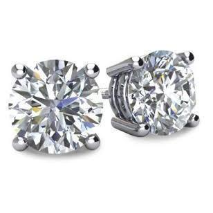 4.00 quilates Diamonds Studs Brincos ouro branco 14K - harrychadent.pt