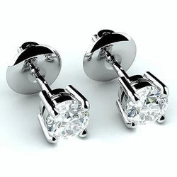4.00 Ct Diamonds Studs Earrings White Gold 14K