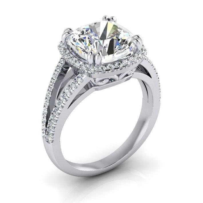 4.50 quilates almofada de diamante halo anel de joias - harrychadent.pt