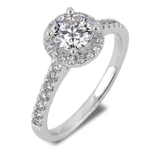Anel de noivado de halo de diamante com corte redondo de 4.50 quilates - harrychadent.pt