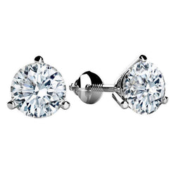 4.50 Ct Brilliant Cut Diamonds Lady Studs Earrings White Gold 14K