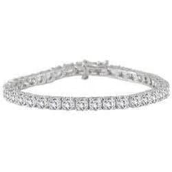 Pulseira de tênis de diamante com corte redondo de 4.5 ct joias de ouro branco sólido - harrychadent.pt