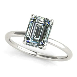 5 Carat Big Solitaire Emerald Diamond Ring