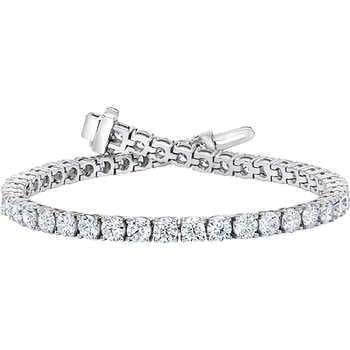 Pulseira de tênis de 5 ct para senhoras com corte redondo e ouro branco joias - harrychadent.pt