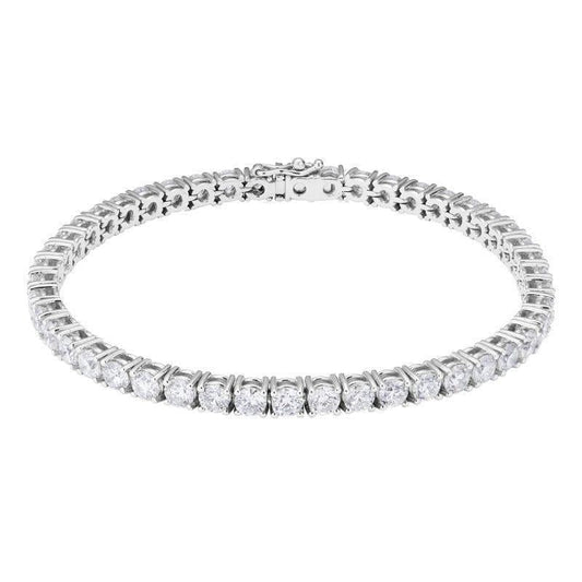 5.40 quilates pulseira de tênis de diamantes de lapidação brilhante em ouro branco 14K - harrychadent.pt