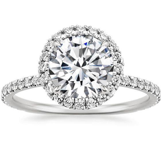 Anel de halo de noivado com diamante redondo de 5.70 quilates - harrychadent.pt