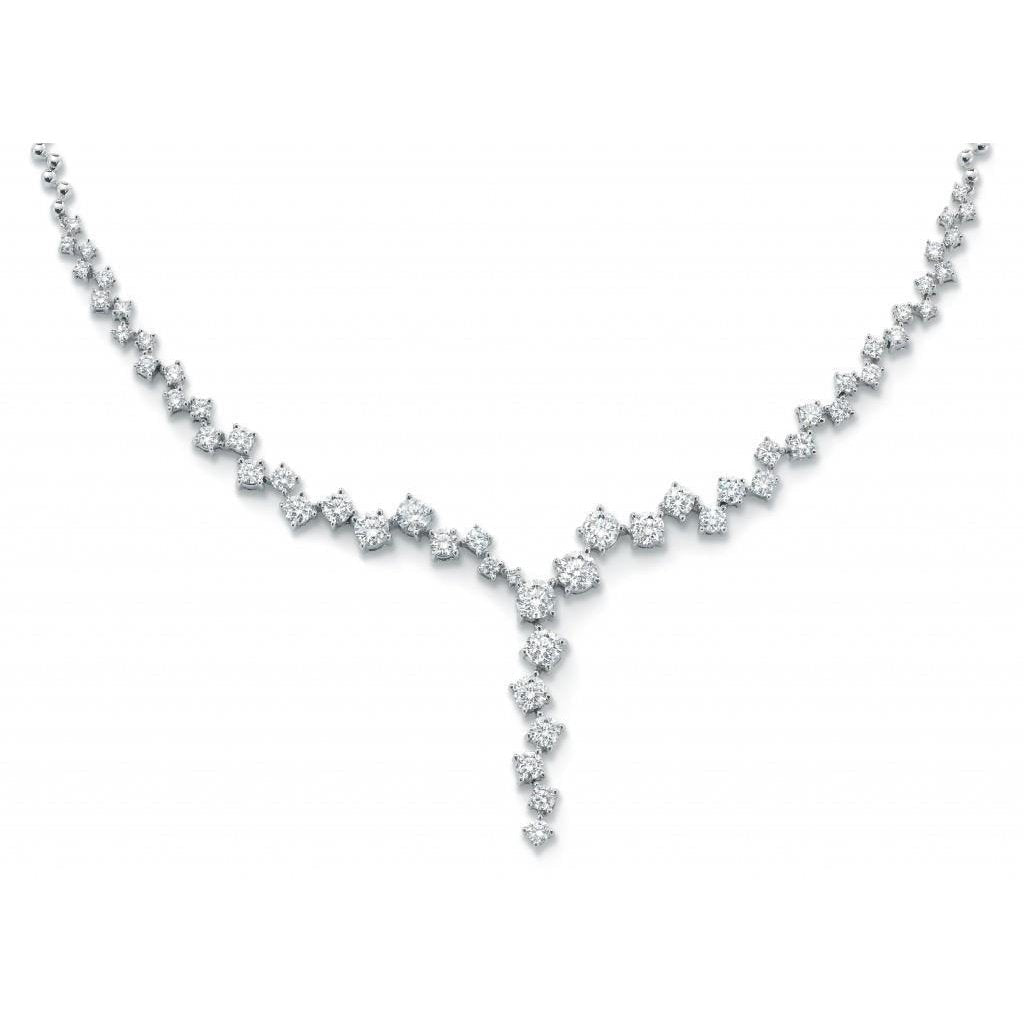 Colar de joia feminina de diamante redondo de 6 quilates em ouro branco sólido 14K - harrychadent.pt
