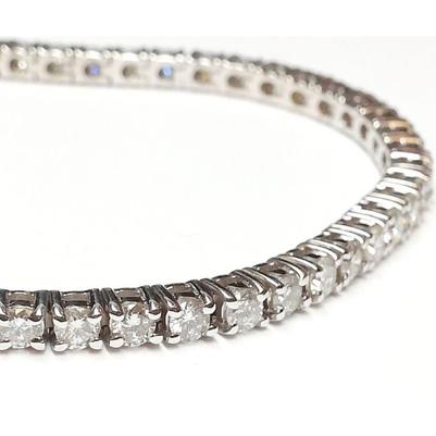 Conjunto de pinos de 6 ct redondo brilhante diamante de corte bracelete de tênis ouro 14K - harrychadent.pt