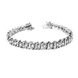 6 Ct. Diamond Tennis Bracelet Round Brilliant Cut Gold Lady Jewelry