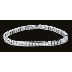 6.30 Carats Diamond Channel Bracelet White Gold Bracelet