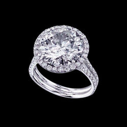 6.75 Ct. Diamonds Fancy Ring Halo Jewelry Engagement Anniversary WG