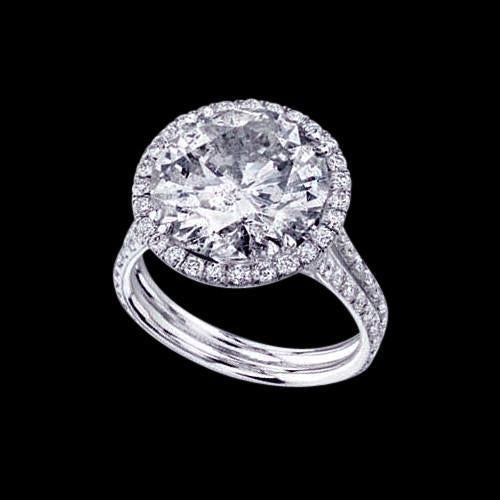 6.75 Ct. Diamantes Anel extravagante Halo joias aniversário de noivado WG - harrychadent.pt