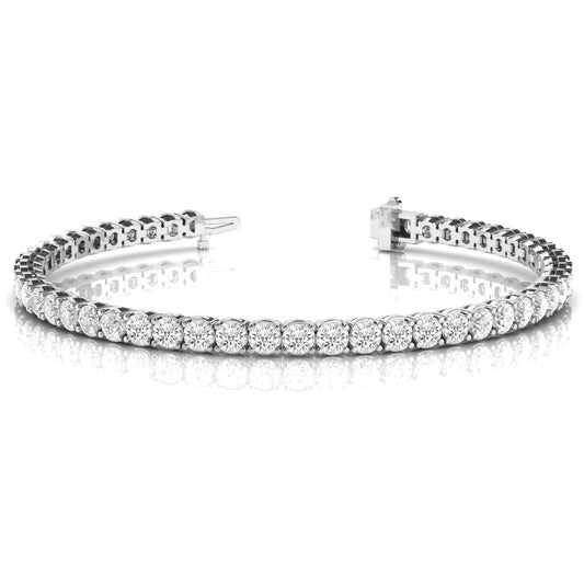 Pulseira de tênis de 7.10 quilates de corte redondo de diamantes brilhantes - harrychadent.pt