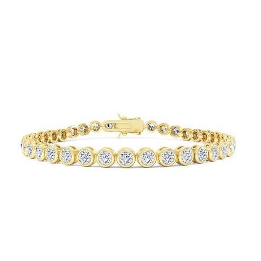 Pulseira de tênis de diamantes com moldura brilhante de 7,20 quilates - harrychadent.pt