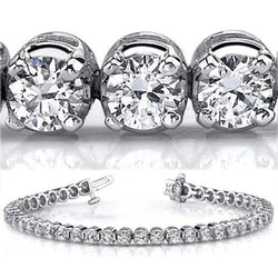 8 Carat Tennis Bracelet With Round Diamond