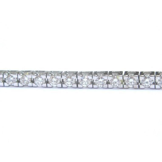 Pulseira de diamante redondo de 8 quilates. joias de ouro branco sólido 14K - harrychadent.pt