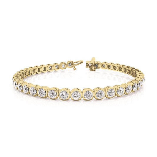 Pulseira de tênis de 8.40 quilates Sparkling Diamonds ouro amarelo - harrychadent.pt