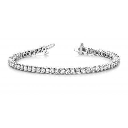 Pulseira de tênis de diamante redondo de 8.40 quilates e ouro branco - harrychadent.pt