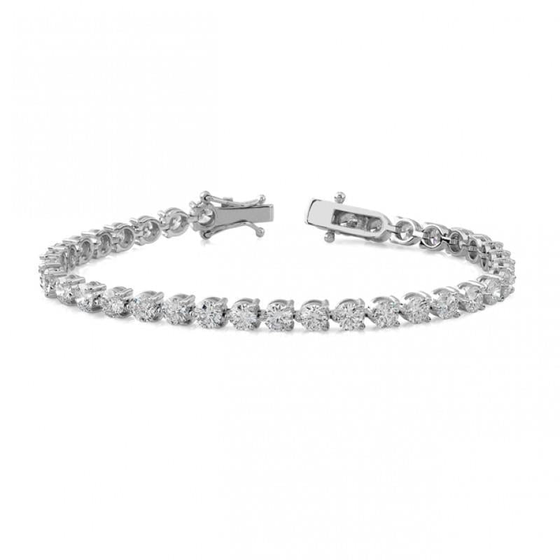 Conjunto de pinos de joia 8.50 ct bracelete redondo de diamante de tênis - harrychadent.pt