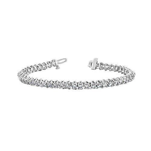 Bracelete de tênis de diamantes com conjunto de pontas de 9 quilates e ouro branco diamante - harrychadent.pt