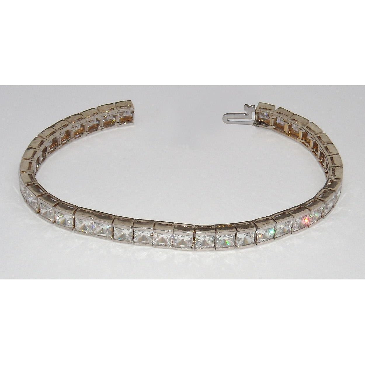 Bracelete Princess Diamond Tennis 9 Ct WG 14K Personalizada - harrychadent.pt