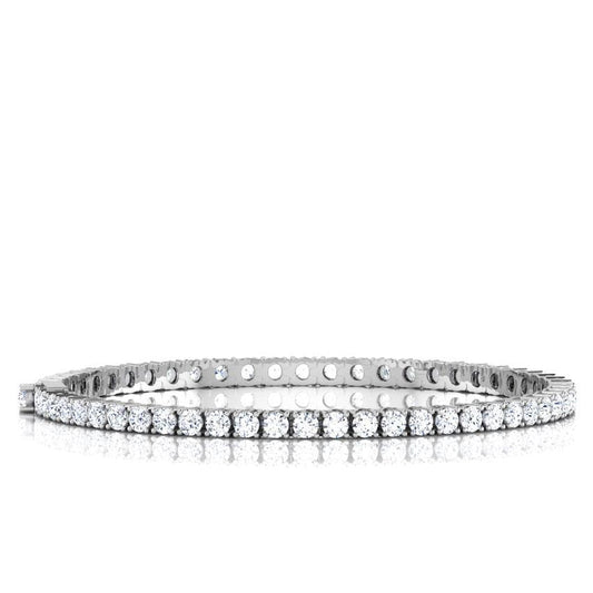 Pulseira de tênis de diamante com configuração de pino redondo de 9 ct joias de ouro branco - harrychadent.pt